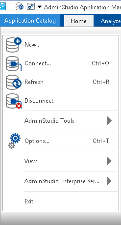 Application Catalog Tab Menu