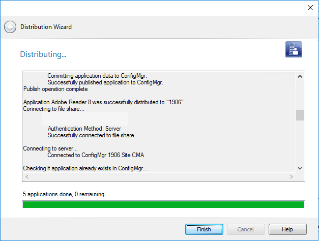 Distribution Wizard / Distributing Panel