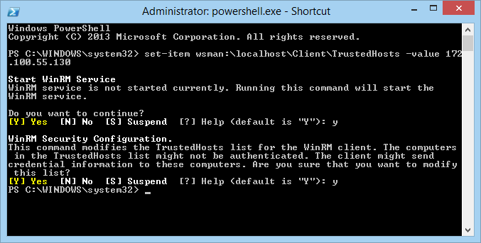 Starting the WinRM Service in PowerShell